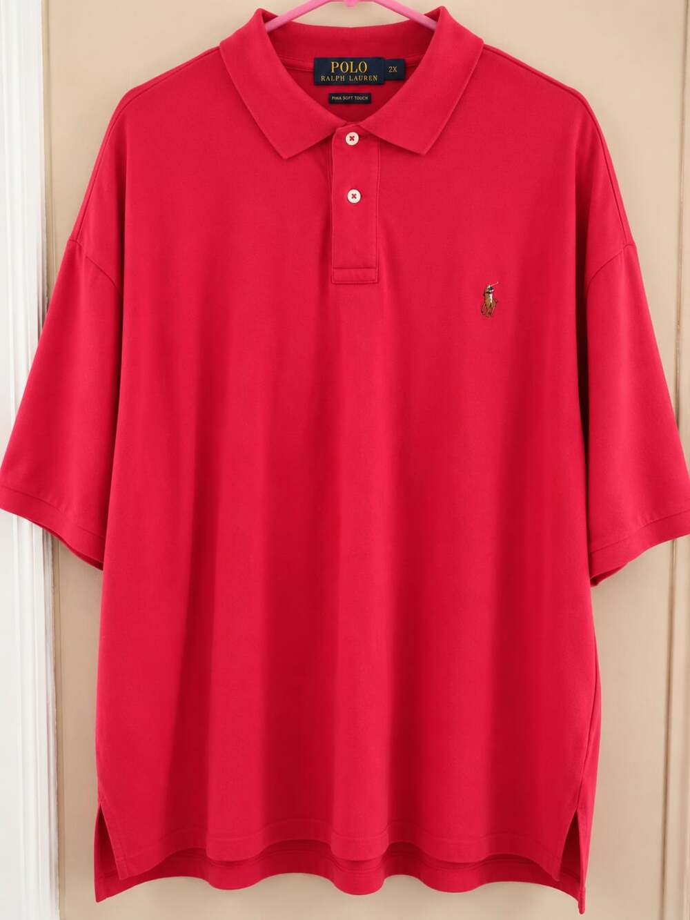 Polo Ralph Lauren Men's Pima Soft Touch Polo Shirt Red Size 2XLT